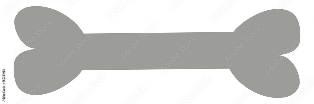 Gray bone png animal sticker, transparent background Gray bone png animal sticker, transparent background