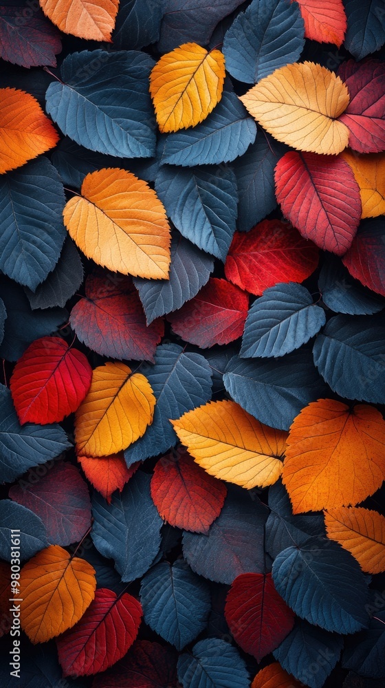 Autumn leaves background showing colorful fall foliage Autumn leaves background showing colorful fall foliage