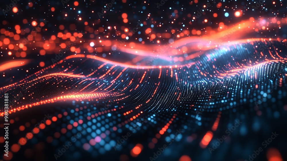 Binary Data with Futuristic Effects Binary Data with Futuristic Effects