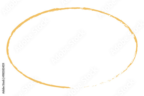 PNG yellow oval textured line, transparent background