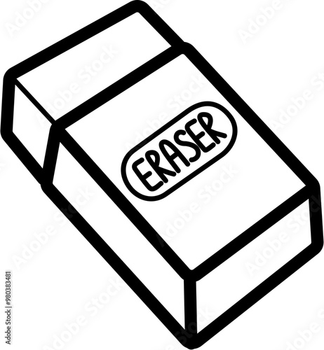 eraser doodle outline