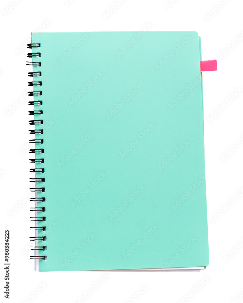 Green notebook png, transparent background Green notebook png, transparent background