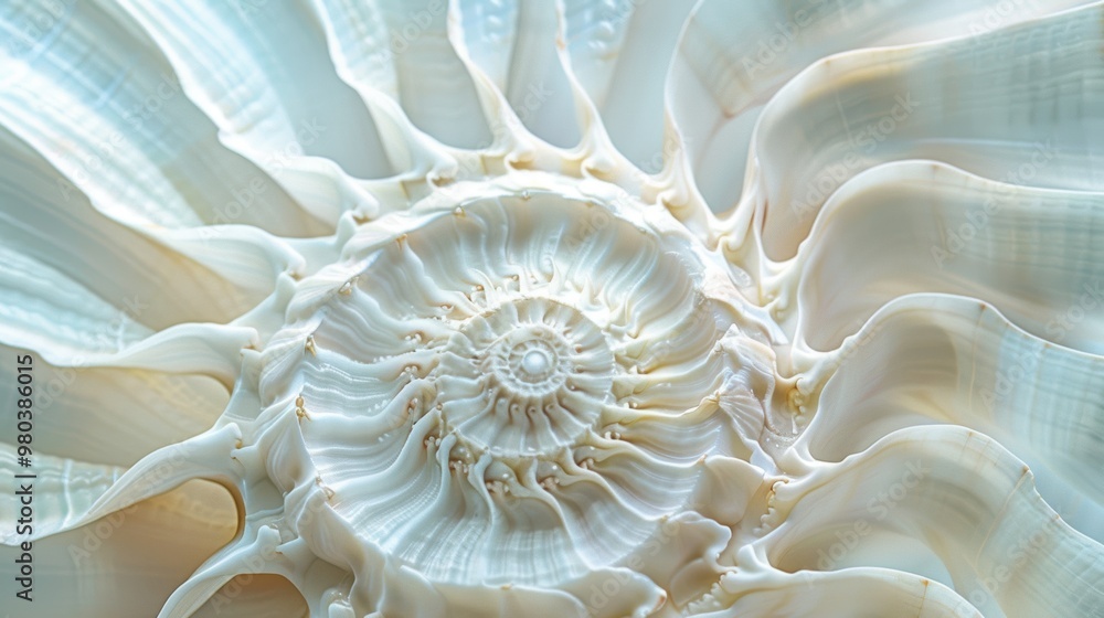 Abstract wallpaper featuring a nautilus shell, with a focus on its detailed swirl. The shell's natural beauty is a perfect example of marine life and nature. Abstract wallpaper featuring a nautilus shell, with a focus on its detailed swirl. The shell's natural beauty is a perfect example of marine life and nature.