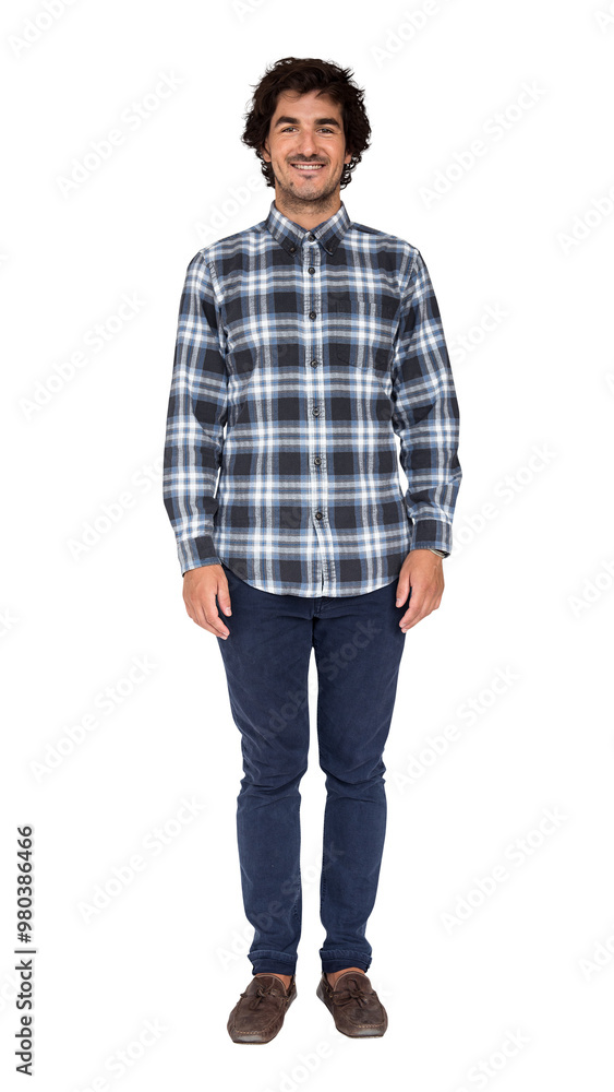 Cheerful man png clipart, full body portrait, transparent background Cheerful man png clipart, full body portrait, transparent background