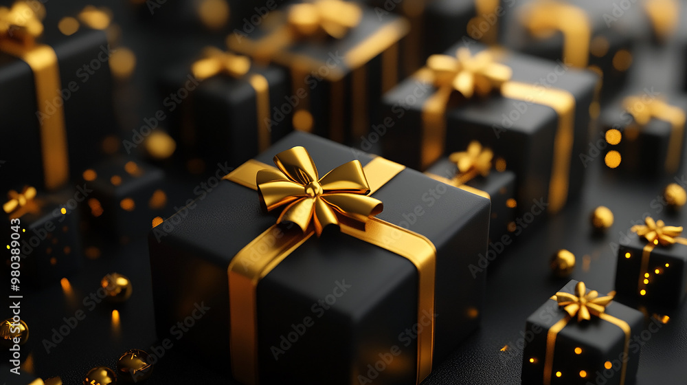 Gift boxes black friday concept Gift boxes black friday concept