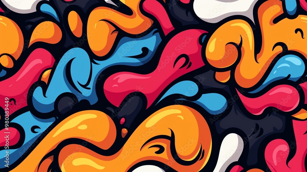Vibrant abstract art featuring colorful fluid shapes in a playful arrangement, perfect for modern design projects. Vibrant abstract art featuring colorful fluid shapes in a playful arrangement, perfect for modern design projects.