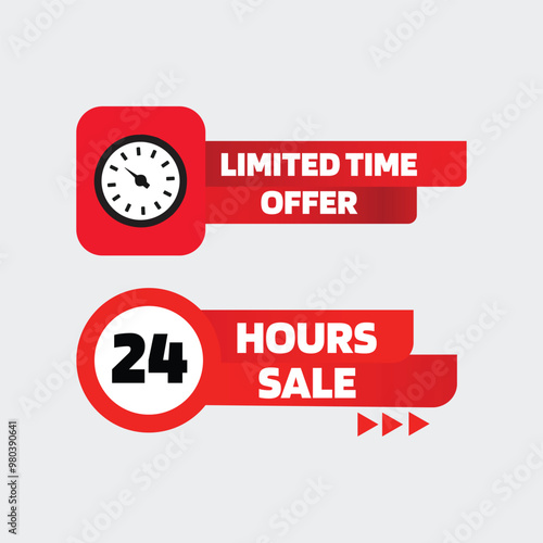 Limited Time Sale Offer Tag Fully Editable Vector or EPS