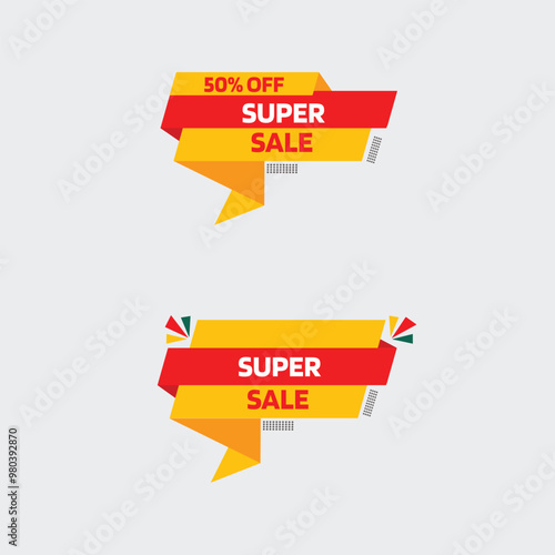 Super Sale Offer Tag Fully Editable Vector or EPS