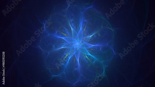 3D manual rendering abstract fractal light background. Its not AI Generatd illustration.
