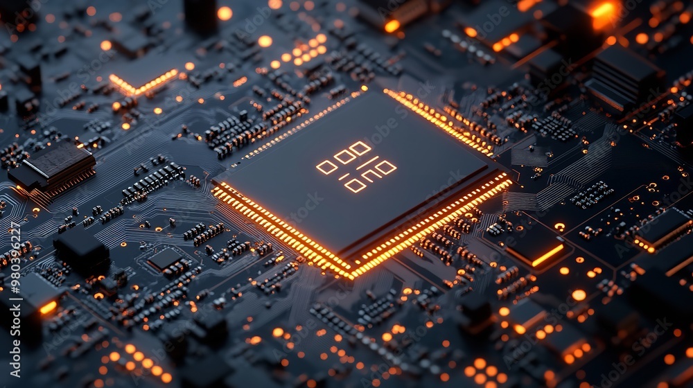 Central Computer Processors CPU concept. Motherboard digital chip. Central Computer Processors CPU concept. Motherboard digital chip.