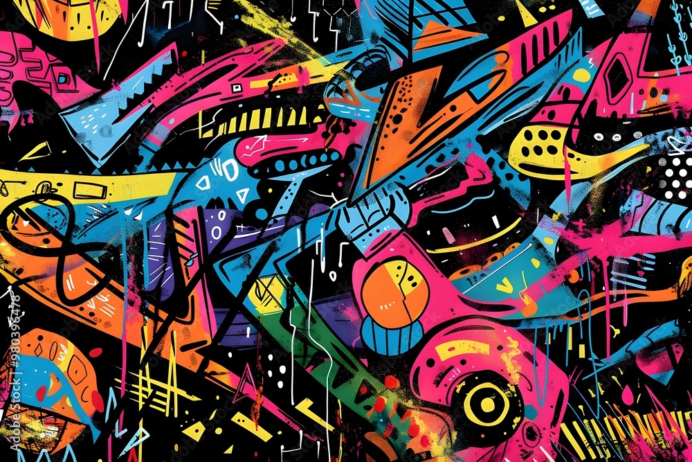 Naklejka premium Winter and Snow Wallpaper, Landscape of Train passing through famous mountain in Filisur, Switzerland. Landwasser Viaduct world heritage with train express in Swiss Alps snow winter scenery.