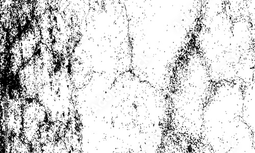 Abstract black and white grunge dust grain distressed particle texture white background. Black and white grunge vector background.