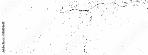 Abstract black and white grunge dust grain distressed particle texture surface white background. Black and white grunge vector background.