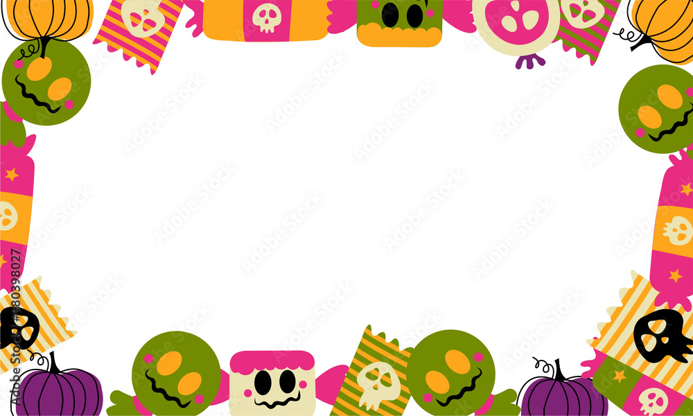 Halloween Candy Frame Background Halloween Candy Frame Background