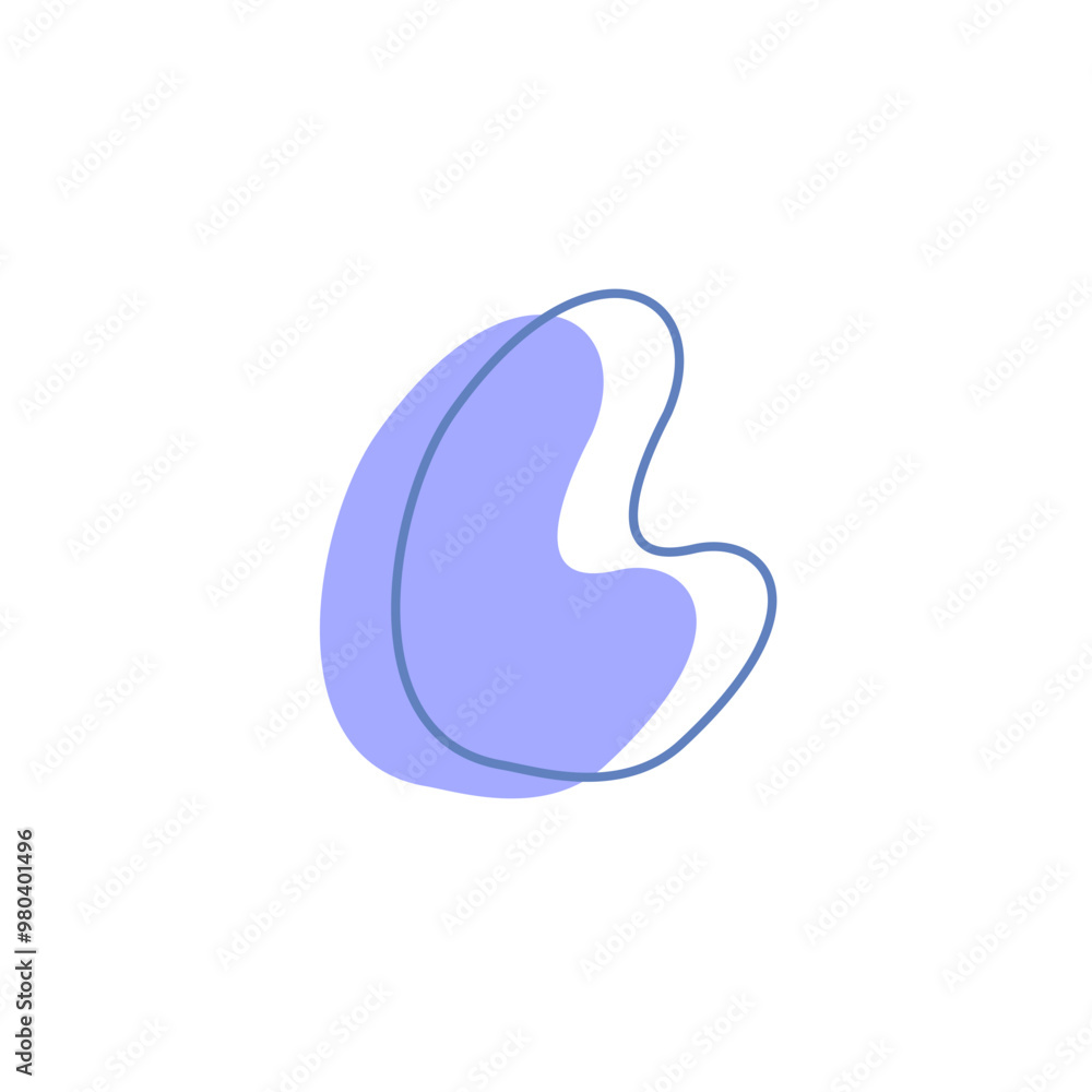 purple blob circle silhouette icon. Vector collection of blob shapes