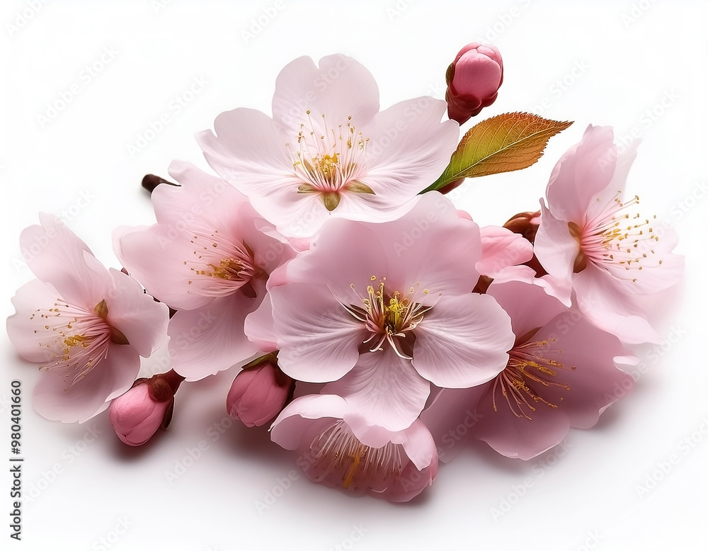 cherry blossom isolated on white background cherry blossom isolated on white background