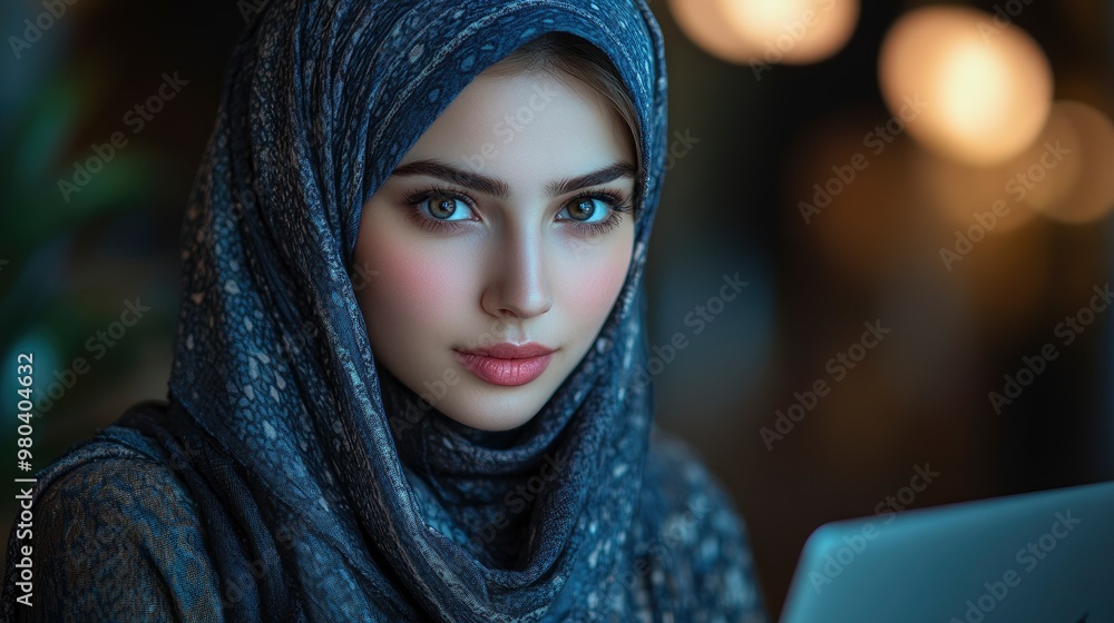 Portrait of a Young Woman in a Hijab Portrait of a Young Woman in a Hijab