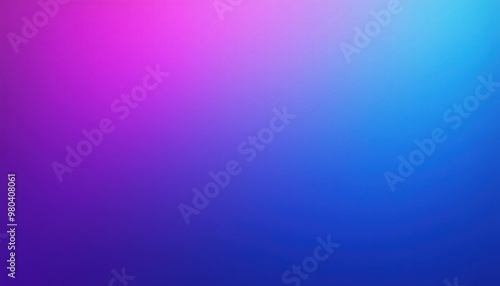 Abstract Vibrant Neon Purple and Sky Blue Gradient Noisy Grain Background Texture