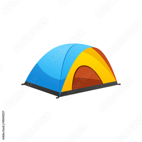 Tent vector isolated on white background.