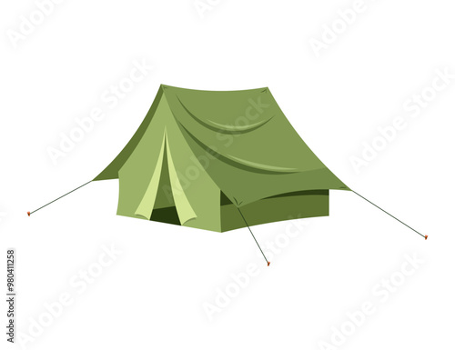 Tent vector isolated on white background.