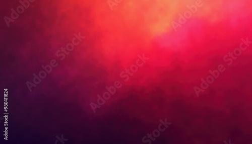 Abstract Vibrant Crimson and Magenta Gradient Noisy Grain Background Texture