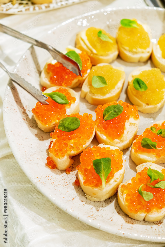 different appetizers on the catering table different appetizers on the catering table