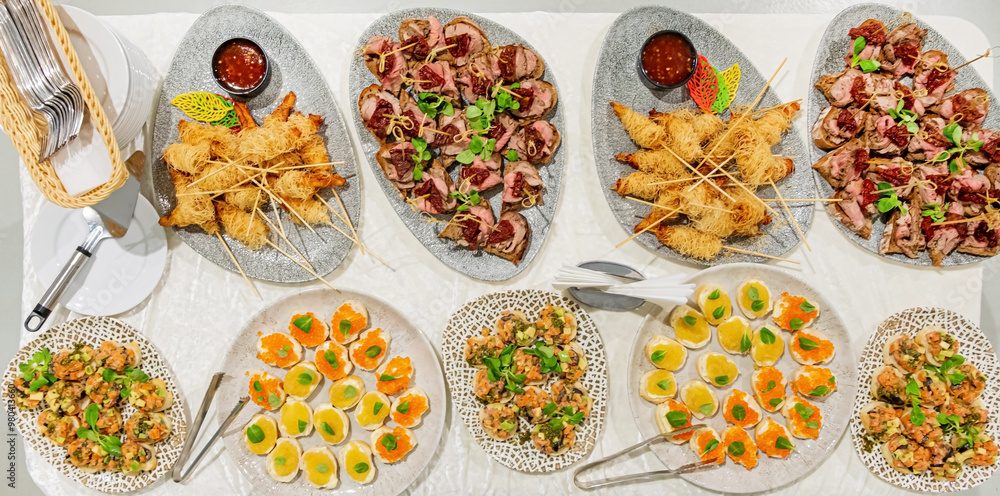 appetizers on the catering table appetizers on the catering table