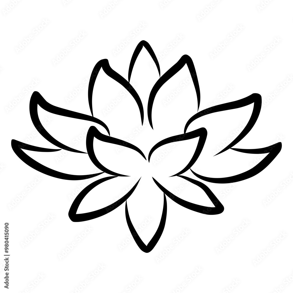 Lotus Flower Icon Vector