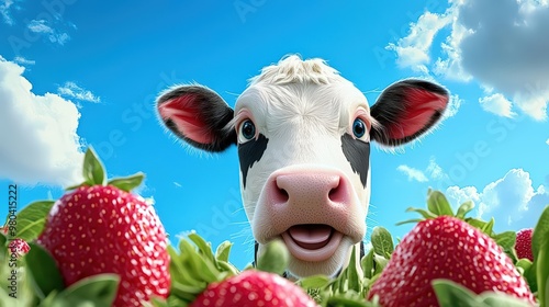 Dairy Cow Indulging in Nutritious Feast for Robust Milk Production