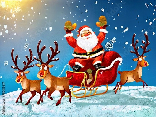 Santa Claus in the Christmas festival photo