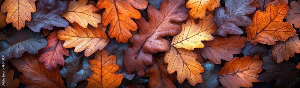 Top View of Oak Leaves in Warm Shades of Brown and Orange Forming an Autumn Background – High-Resolution Nature Wallpaper
Top View of Oak Leaves in Warm Shades of Brown and Orange Forming an Autumn Background – High-Resolution Nature Wallpaper