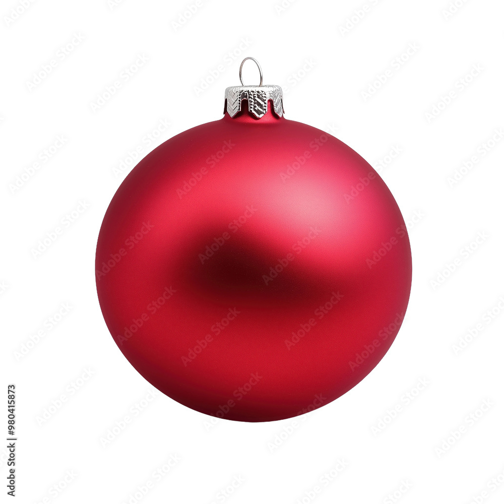 Shiny Red Christmas Ornament isolated on white or transparent background, png clipart, design element. Easy to place object on any other background. Shiny Red Christmas Ornament isolated on white or transparent background, png clipart, design element. Easy to place object on any other background.
