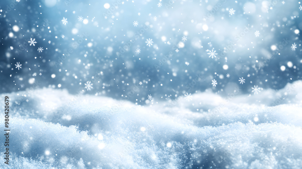 abstract winter background with snowflakes, Christmas background with heavy snowfall, snowflakes in the sky abstract winter background with snowflakes, Christmas background with heavy snowfall, snowflakes in the sky