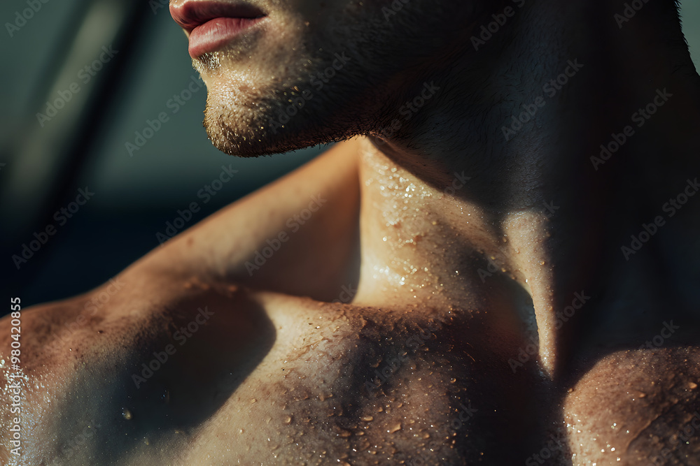 Close-Up of Moisturized Skin with Freckles Close-Up of Moisturized Skin with Freckles
