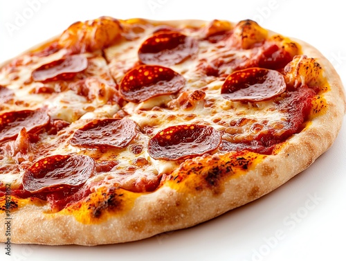 A delicious pepperoni pizza with melted cheese and a crispy crust.