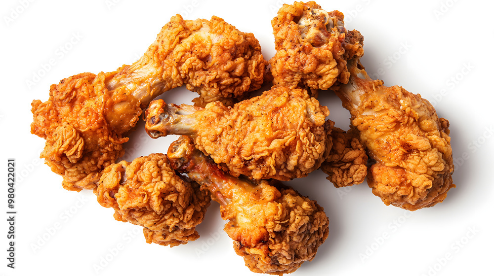 Aerial Food Photography of Broasted Boneless Chicken Aerial Food Photography of Broasted Boneless Chicken