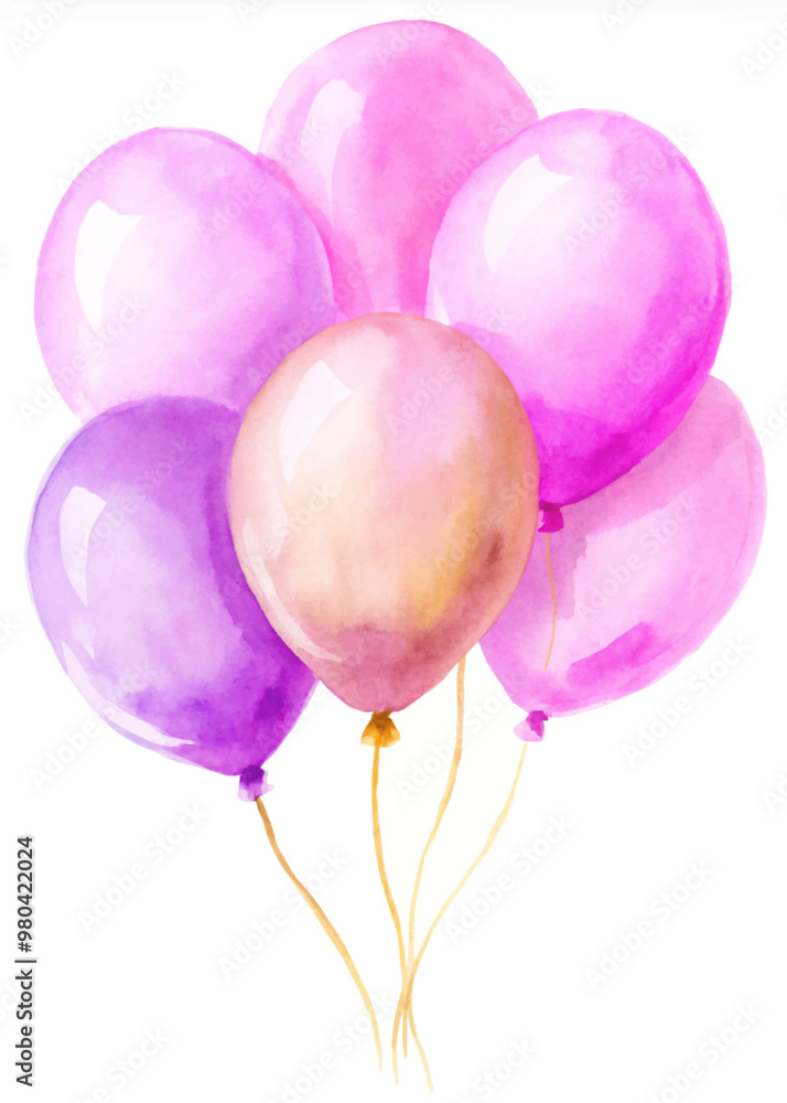 A bunch of balloons in a bunch with a pink and purple color A bunch of balloons in a bunch with a pink and purple color