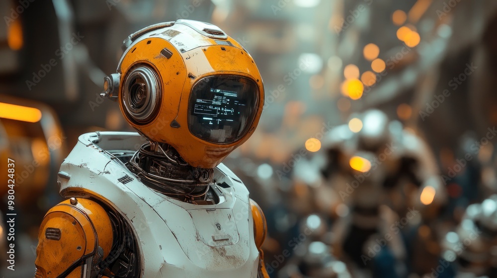 Futuristic Robot in a City of Robots Futuristic Robot in a City of Robots