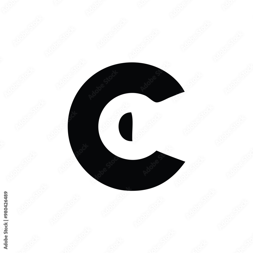minimalist logo, abstract logo of letter c, letter c minimalist logo, abstract logo of letter c, letter c