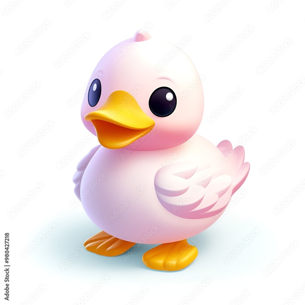 CUTE 3D ICON OF A DUCK
