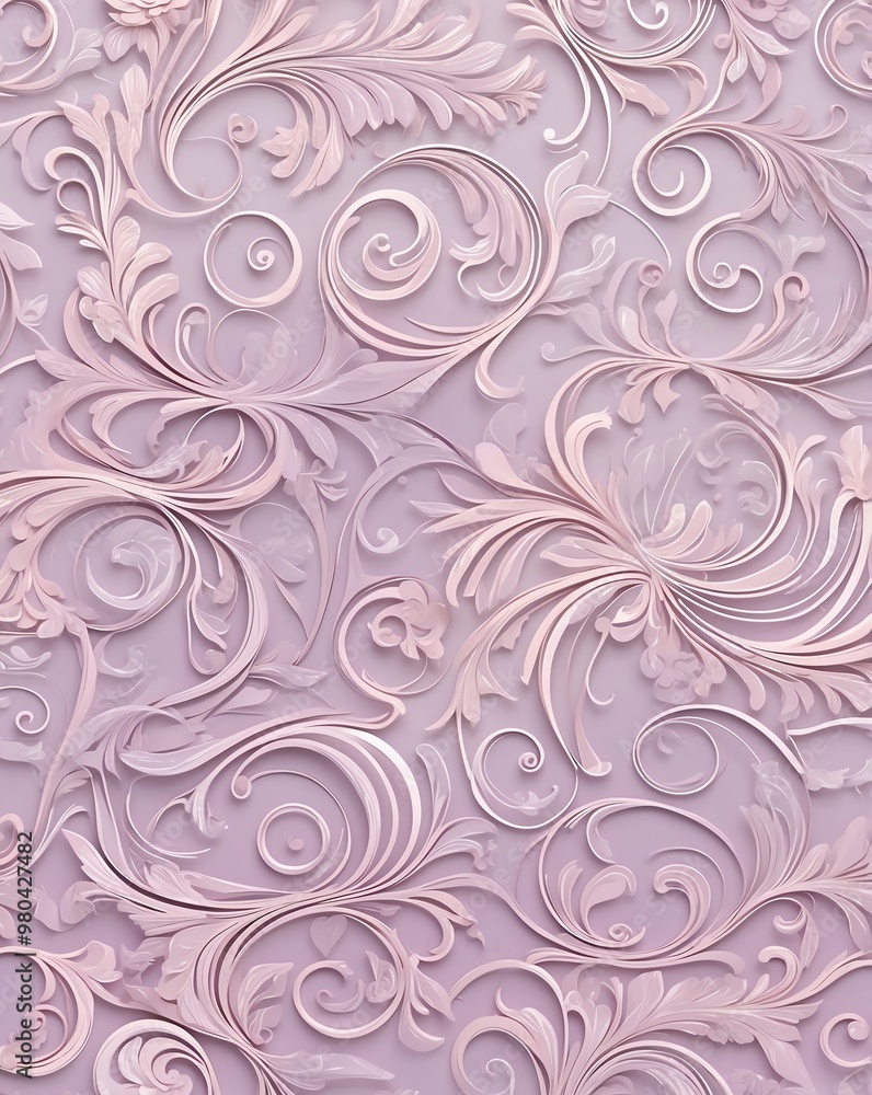 Delicate bow swirls with light lavender to pale pink gradient Delicate bow swirls with light lavender to pale pink gradient