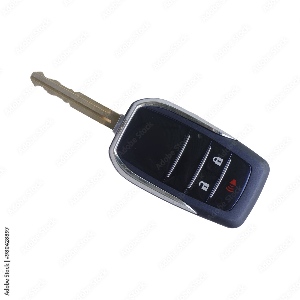 black car key and remote control with red button alarm black car key and remote control with red button alarm