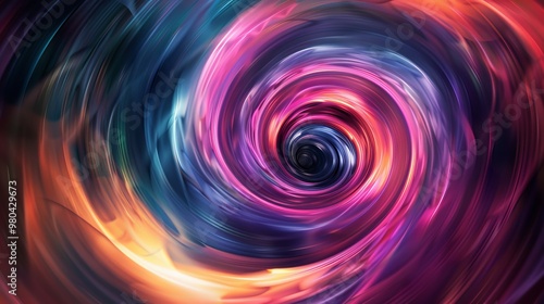 Captivating spiral tunnel background with a swirling vortex of colors creating depth and movement