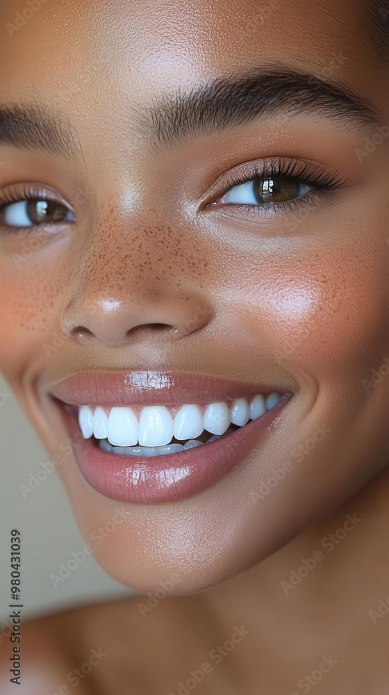 radiant smile closeup on a diverse face set against a soft gradient background pearly white teeth gleam exuding confidence and joy radiant smile closeup on a diverse face set against a soft gradient background pearly white teeth gleam exuding confidence and joy