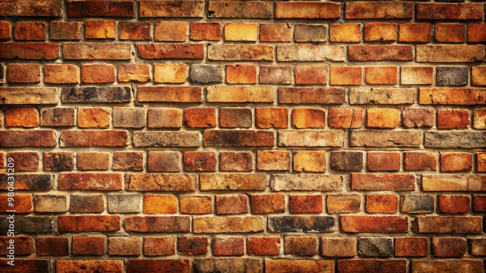 Rugged, weathered brick wall texture serving as a versatile background for websites, applications, and desktops with a warm, earthy tone and subtle distressing.