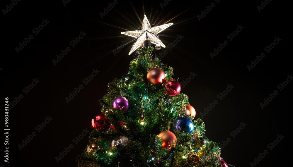 Fototapeta premium decorated christmas tree