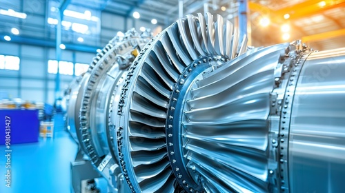 Jet Engine Close-Up: A Glimpse into Aviation Power photo