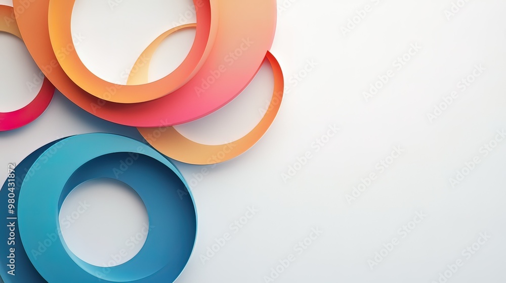 Abstract Composition with Colorful Overlapping Circles Abstract Composition with Colorful Overlapping Circles
