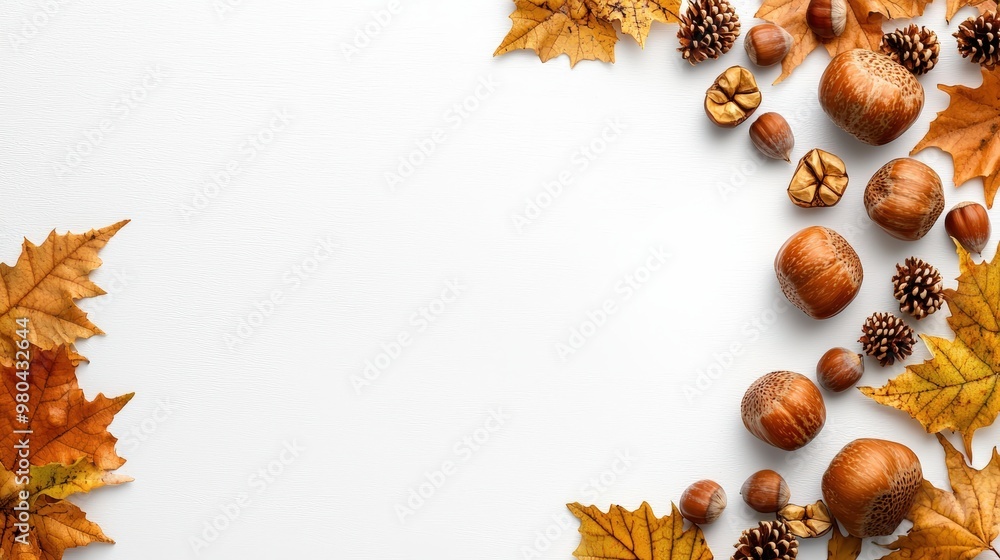 Vibrant Autumn Chestnuts on Pristine White Background for Seasonal or Design Vibrant Autumn Chestnuts on Pristine White Background for Seasonal or Design