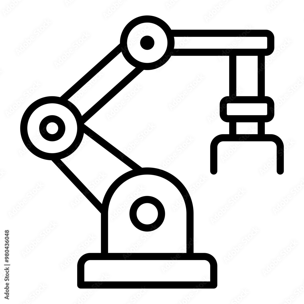 Robotic Process line icon Robotic Process line icon